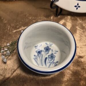 VIANA DO CASTELO HAND PAINTED BLUE & WHITE SMALL RAMEKIN MADE IN PORTUGAL